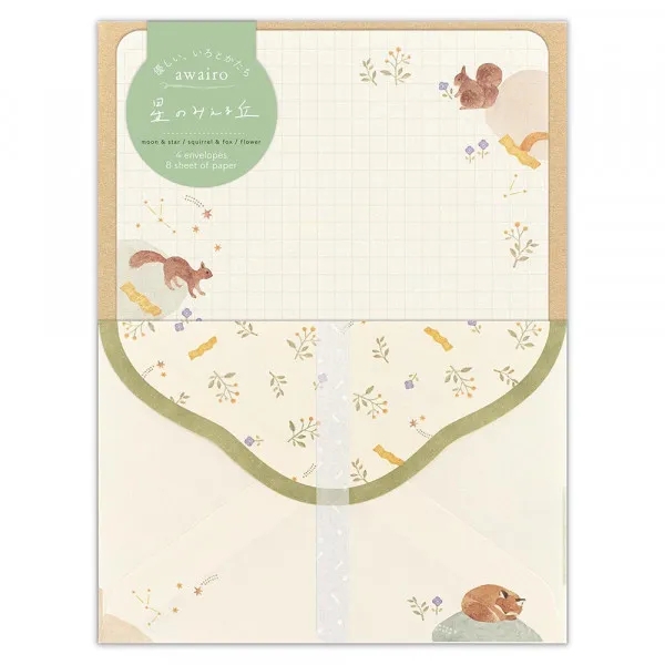 Set Giấy Viết Thư Mini Series Nuku - Awairo | Hãng NB Nhật Bản