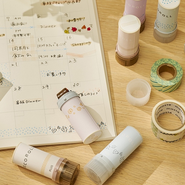 Các mẫu stamp trang trí dạng con lăn Deco Roll | Chính hãng Plus Nhật Bản