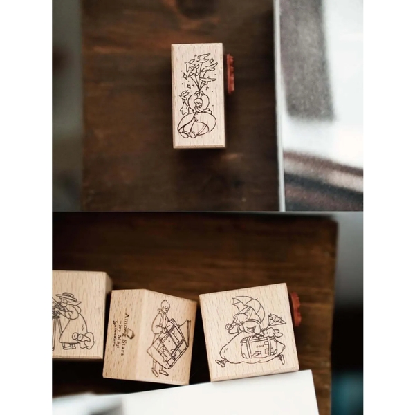[Set và tách Set] Các mẫu stamp 2 mặt series Among Star | hãng Yamadoro