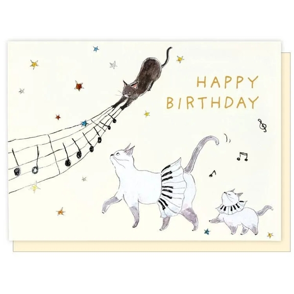 Thiệp sinh nhật phát nhạc Happy Birthday | Hoạ sĩ Tokoro Komugi Nhật Bản