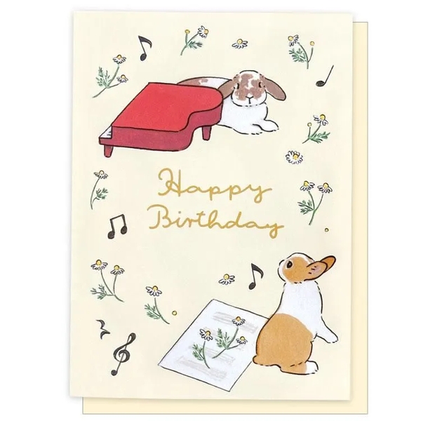 Thiệp sinh nhật phát nhạc Happy Birthday | Hoạ sĩ Tokoro Komugi Nhật Bản