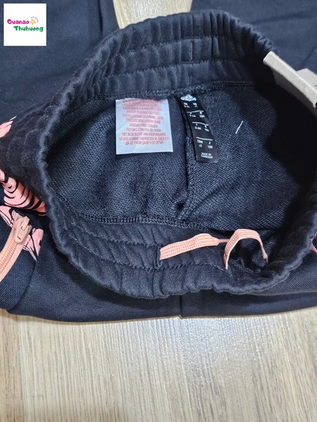 Jogger Adidas đen chữ cam
