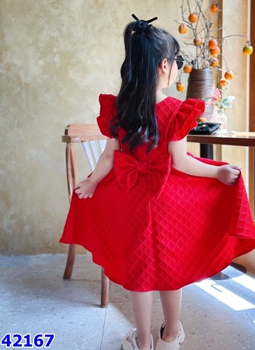 Đầm Sofia cánh tiên đỏ - Size 12-18m