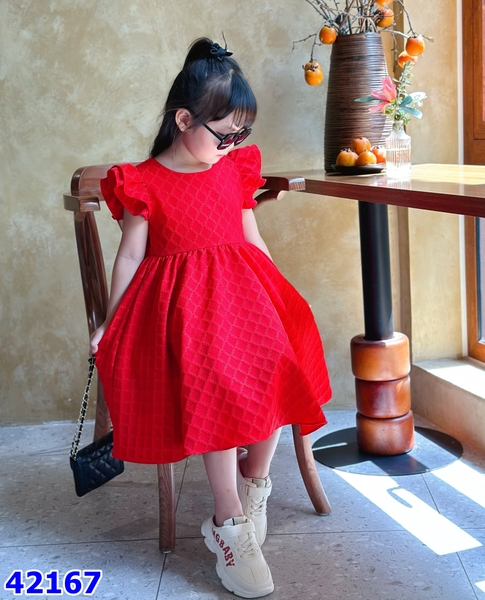 Đầm Sofia cánh tiên đỏ - Size 12-18m