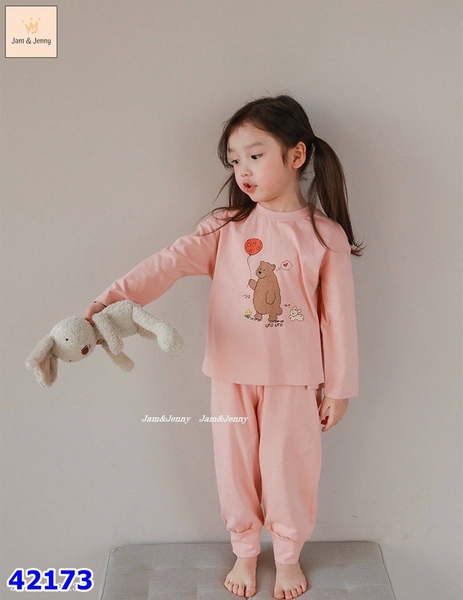 Bộ Jam&Jenny hồng gấu - size 8-9y