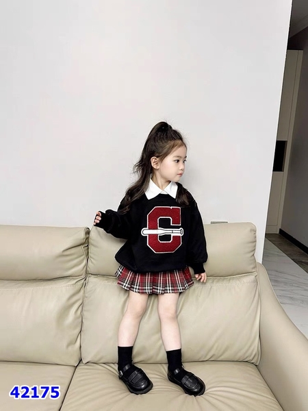 Set Hoodie J&J đen G - size 3-4y