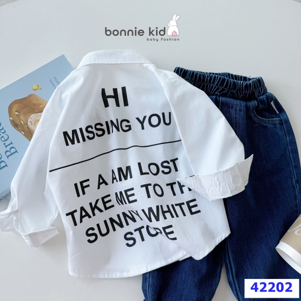 Set Bonnie sơmi trắng, quần jean