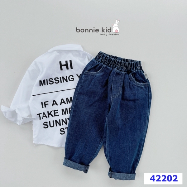 Set Bonnie sơmi trắng, quần jean