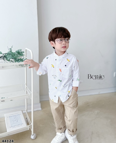 Set bộ dài Bernie trắng holiday - size 100