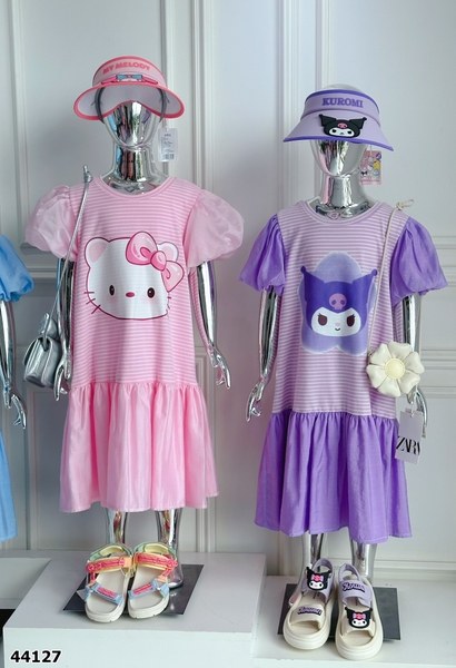Đầm MiaKid sọc tím Kuromi