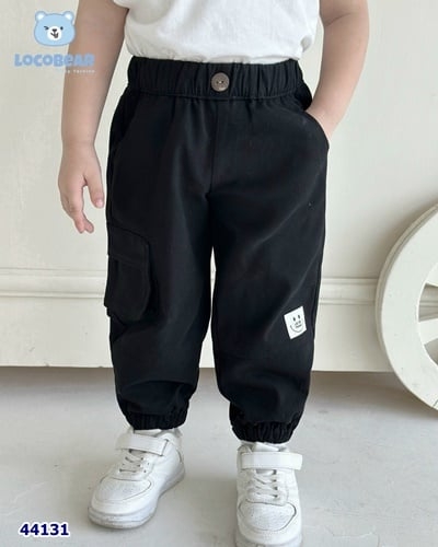 Quần Locobear đen túi hộp mặt cười