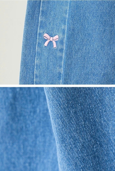 Quần jean Bebezo xanh nơ - size 130