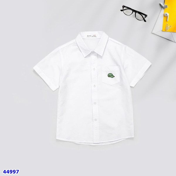 Áo sơ mi Win trắng thêu nón