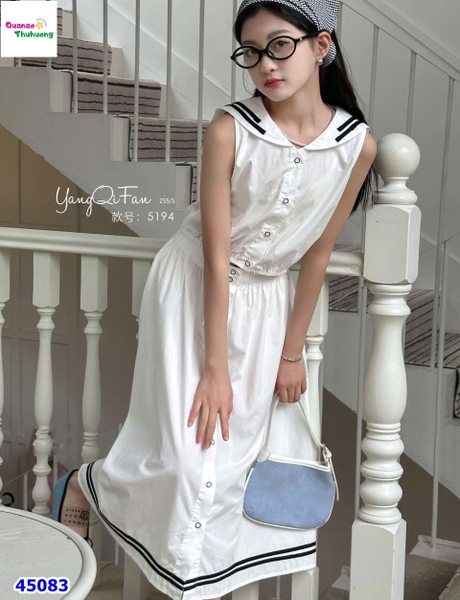 Set váy trắng thuỷ thủ