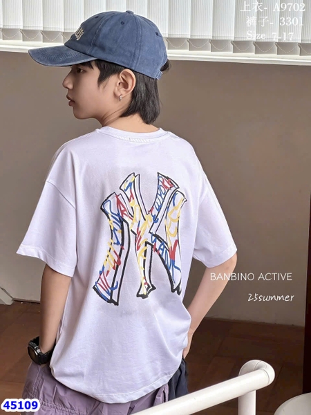 Áo thun Babino trắng Logo Ny
