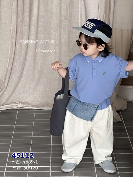 Áo Polo Babino xanh chữ U