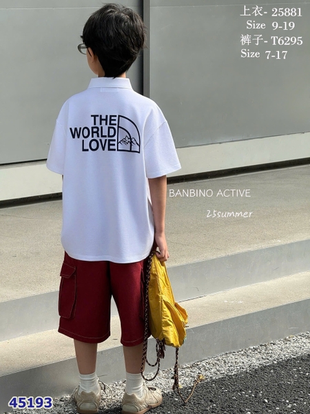 Áo Polo Banbino trắng the woch