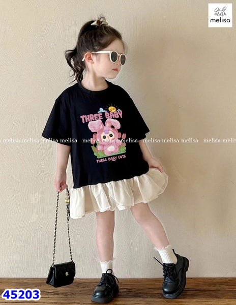 Đầm Melisa đen Baby3 thỏ