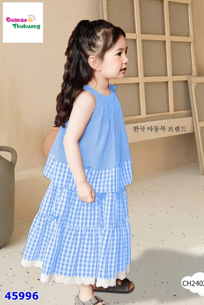 Set váy ChoHee sọc xanh nơ