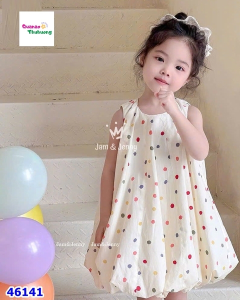 Đầm bí J&J kem chấm bi nhiều màu