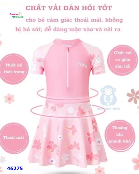 Váy bơi Ylike hồng hoa