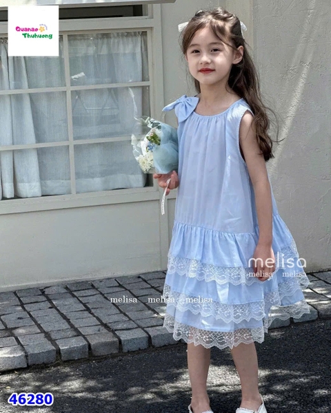 Đầm Melisa xanh tầng ren