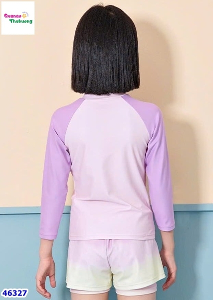 Bộ bơi Ylike dài tay màu tím YK