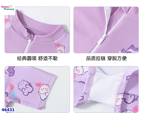 Váy bơi Ylike tím Rabit Chubby