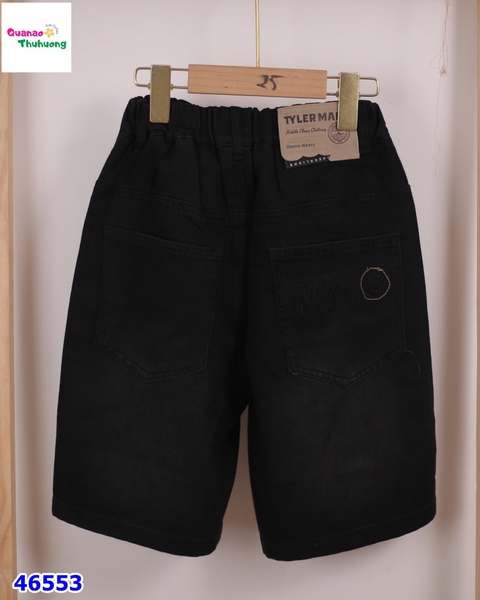 Quần short jean Bantang đen túi MM6