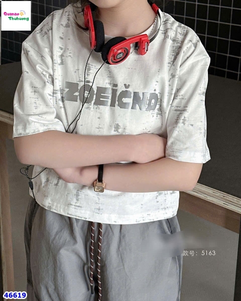 Áo trắng vân xám ZOEICND