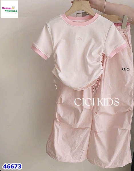 Set Cici hồng Alo, quần hồng