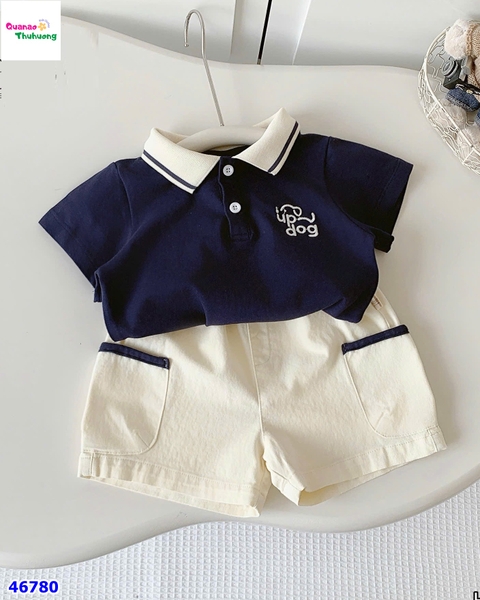 Set Bernie áo polo xanh Up Dog