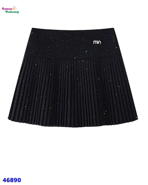 Chân váy xếp ly đen MIU