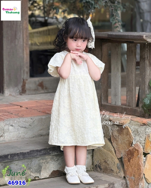 Đầm June kem hoa