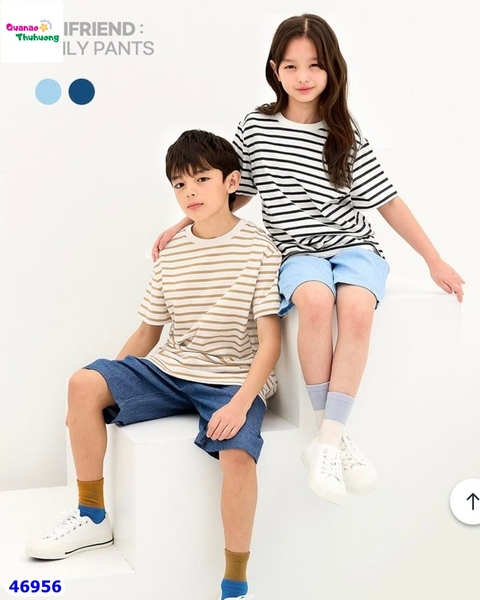 Quần short jean Uni xanh đậm