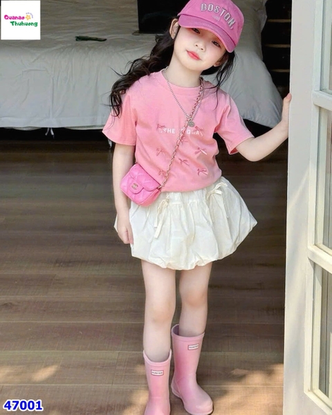 Set Sofia hồng I.The Orgna đính nơ