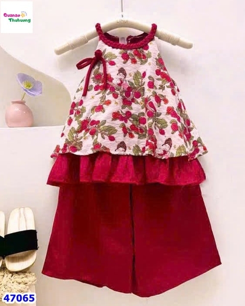 Set yếm MLS Hằng Nga - Màu đỏ