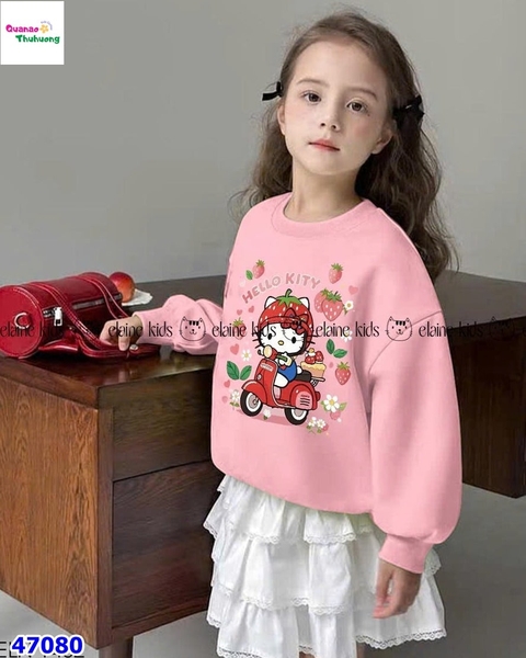 Set Elaine hồng Kitty, váy tầng trắng