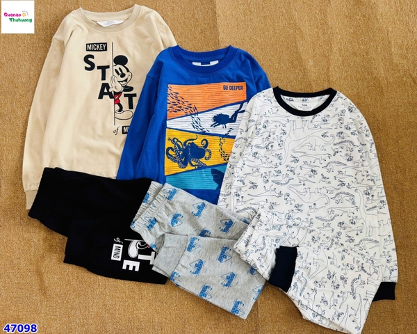 Bộ dài HuniKids trắng động vật
