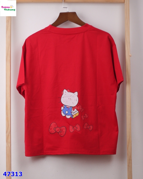 Áo thun đỏ Yummy Kitty bông