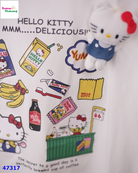 Áo thun trắng Hello Kitty Deliciou