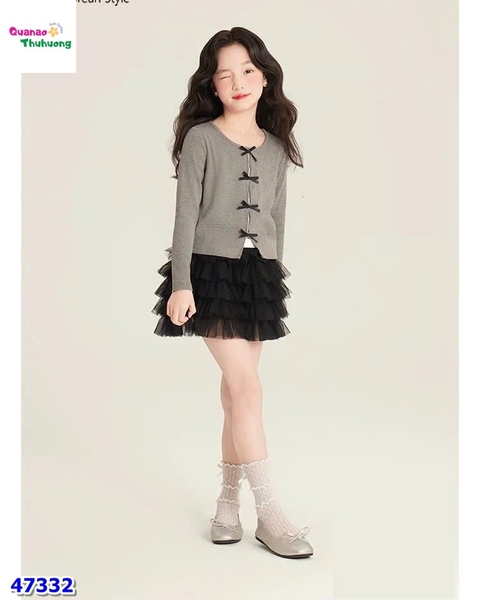 Set ChoHee xám đính nơ