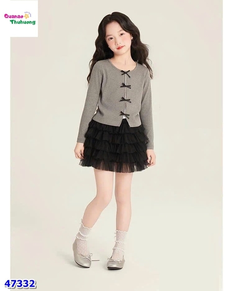 Set ChoHee xám đính nơ