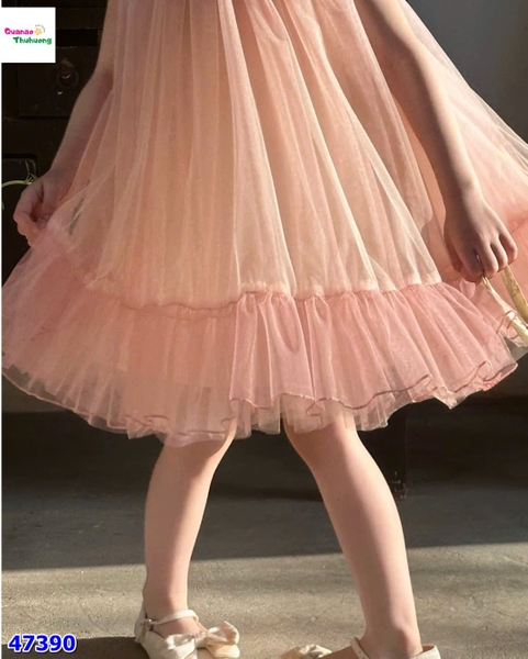 Đầm babydoll hồng hoa