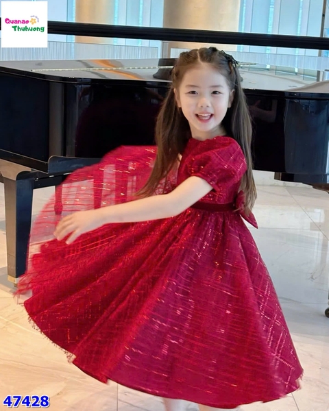 Đầm tiệc Sofia đỏ đính cườm