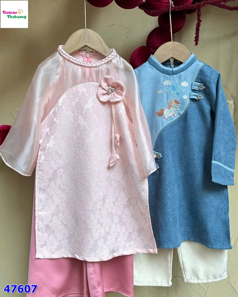 Áo dài Cúc Chi hồng thêu hoa