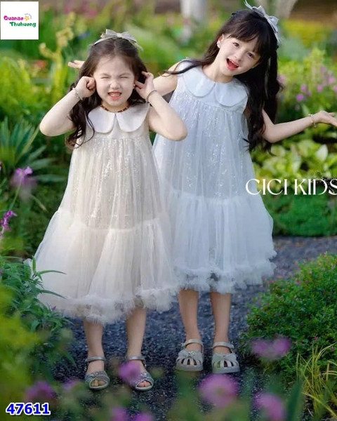 Đầm tiệc Cici màu kem đính cườm