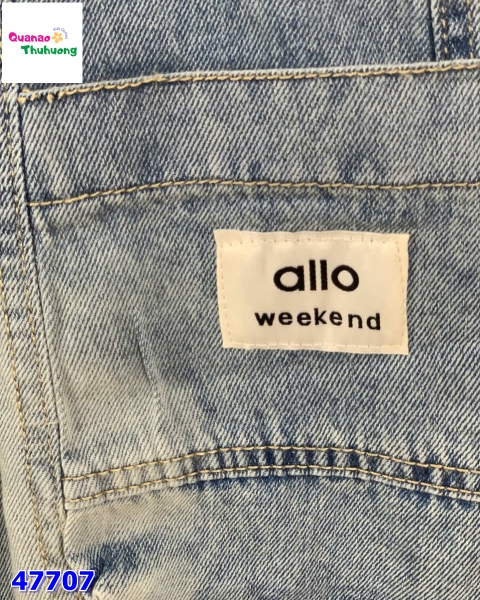 Quần short jean túi hộp Alo