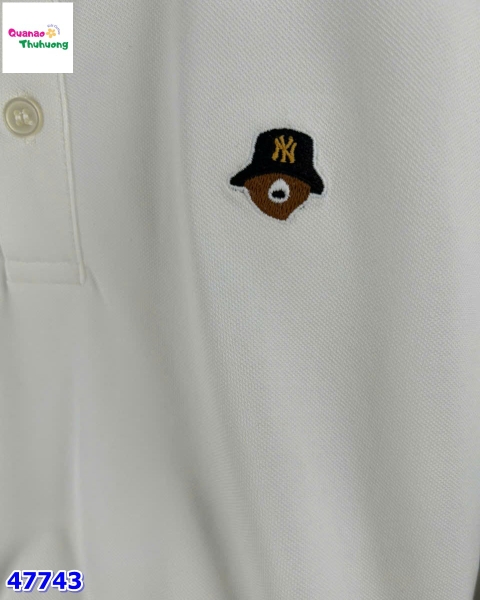 Áo Banbino polo trắng gấu