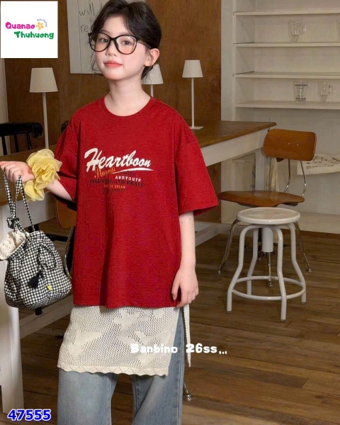 Áo Banbino đỏ Heartboon
